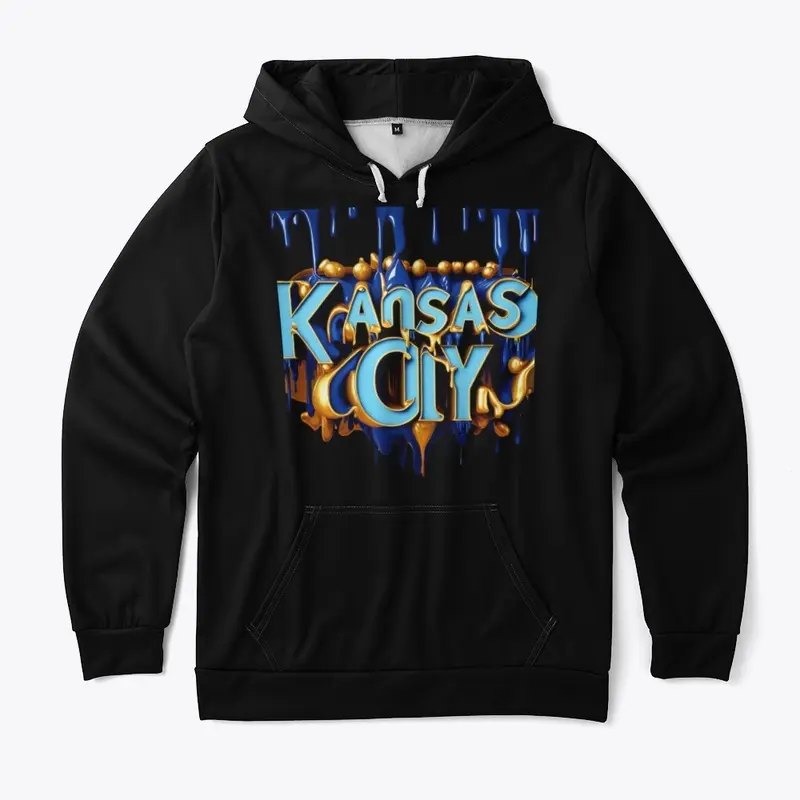 Kansa City Drip Blue & Gold