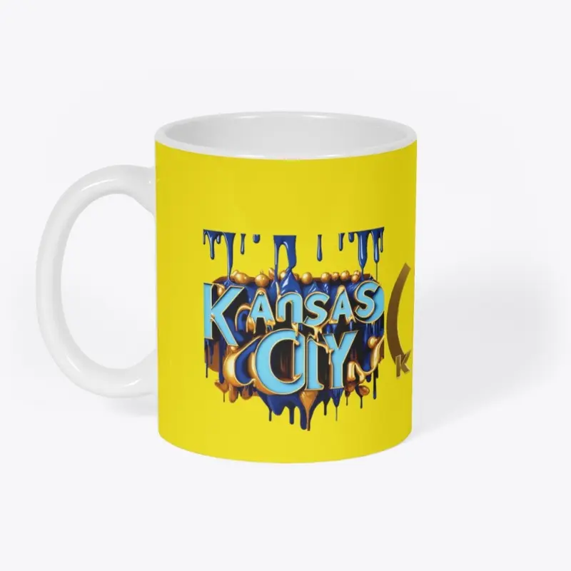 Kansa City Drip Blue & Gold